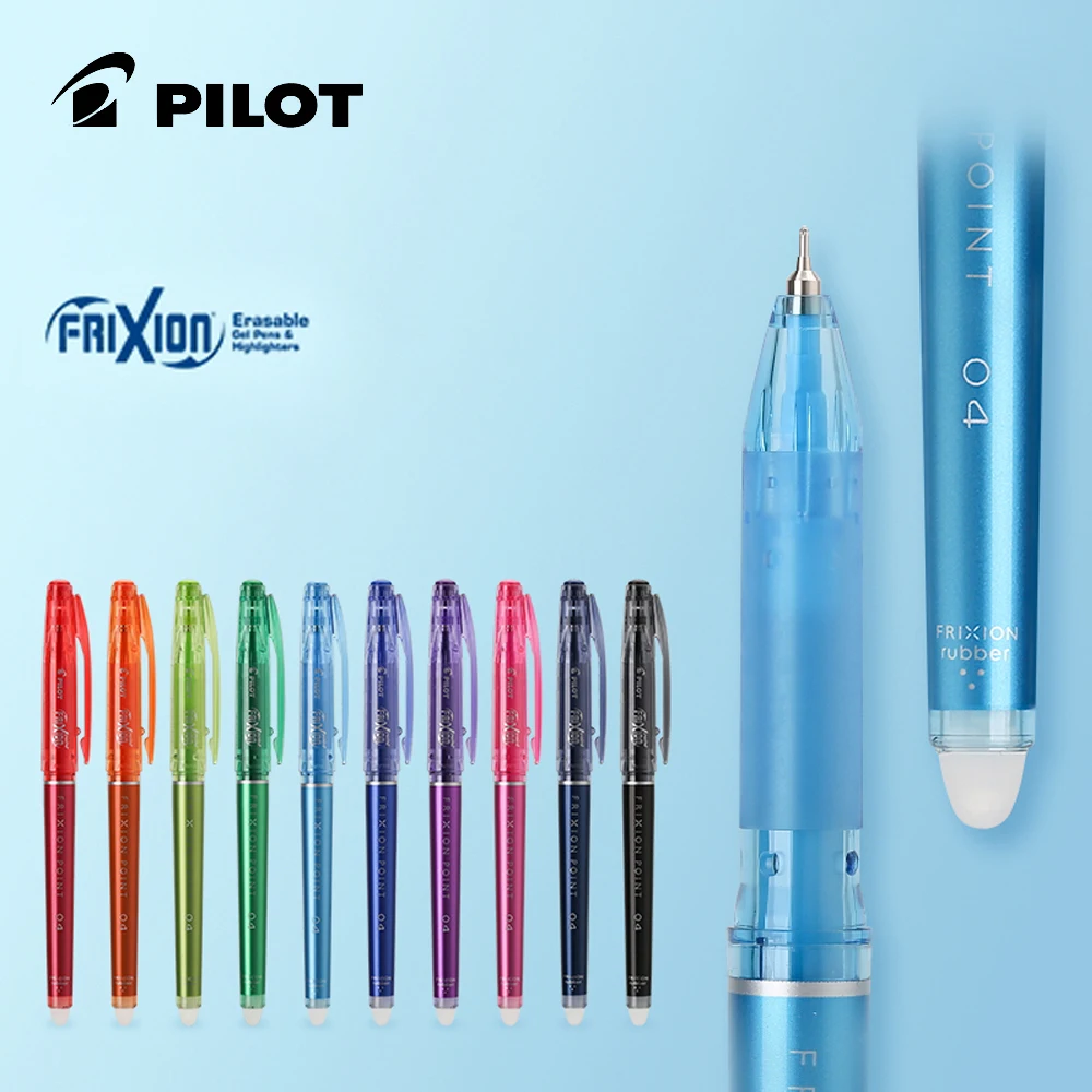 1pcs PILOT Frixion Needle Tip Friction Friction LF-22P4 0.4mm Color Pull-out Gel Pen Student Office Stationery