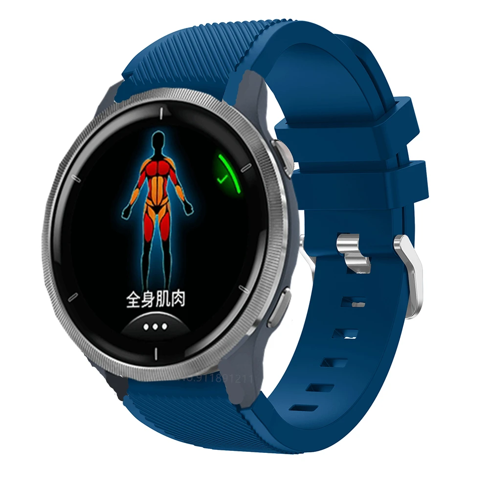 Garmin Venu 2 / Vivoactive 4 용 부드러운 실리콘 팔찌 22mm 스포츠 스트랩, Huami Amazfit GTR 2 2e 용 손목 밴드