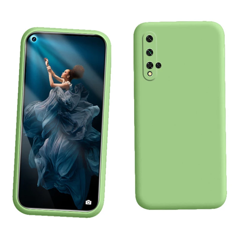 For Huawei Honor 20 30 Pro View 30 Case Liquid Silicone Matte Soft Cover For Honor 20 Pro Flexible Shockproof Phone Case Funda