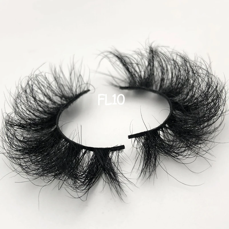 Buzzme Hot Selling 18-22mm Fluffy Real Mink Lashes 100% Natural Soft False Eyelashes Makeup Beauty Tools