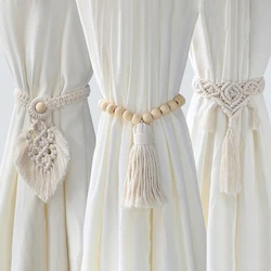 Boho Curtaintiebacks With Beadfringe Curtains Accessories Macrame Decorative Curtain Rope Farmhouse Decor for Room Decoration
