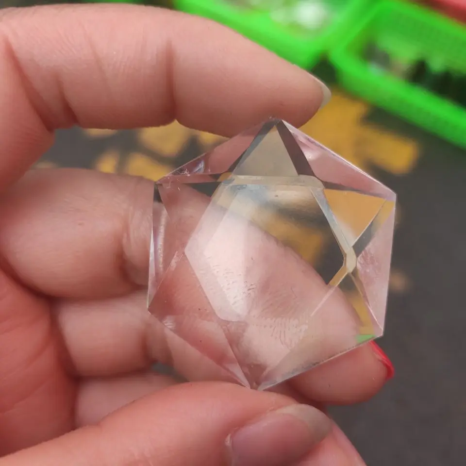 

1pcs Clear Crystal Star of David Natural Gem Stone Quartz Bullet Hexagonal Pendulum Reiki Chakra