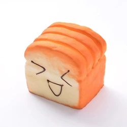 Expression Bread Toast Squishy Toy Cute Slow Rising Stress Relief Toys Prank Trick Props Birthday Gift