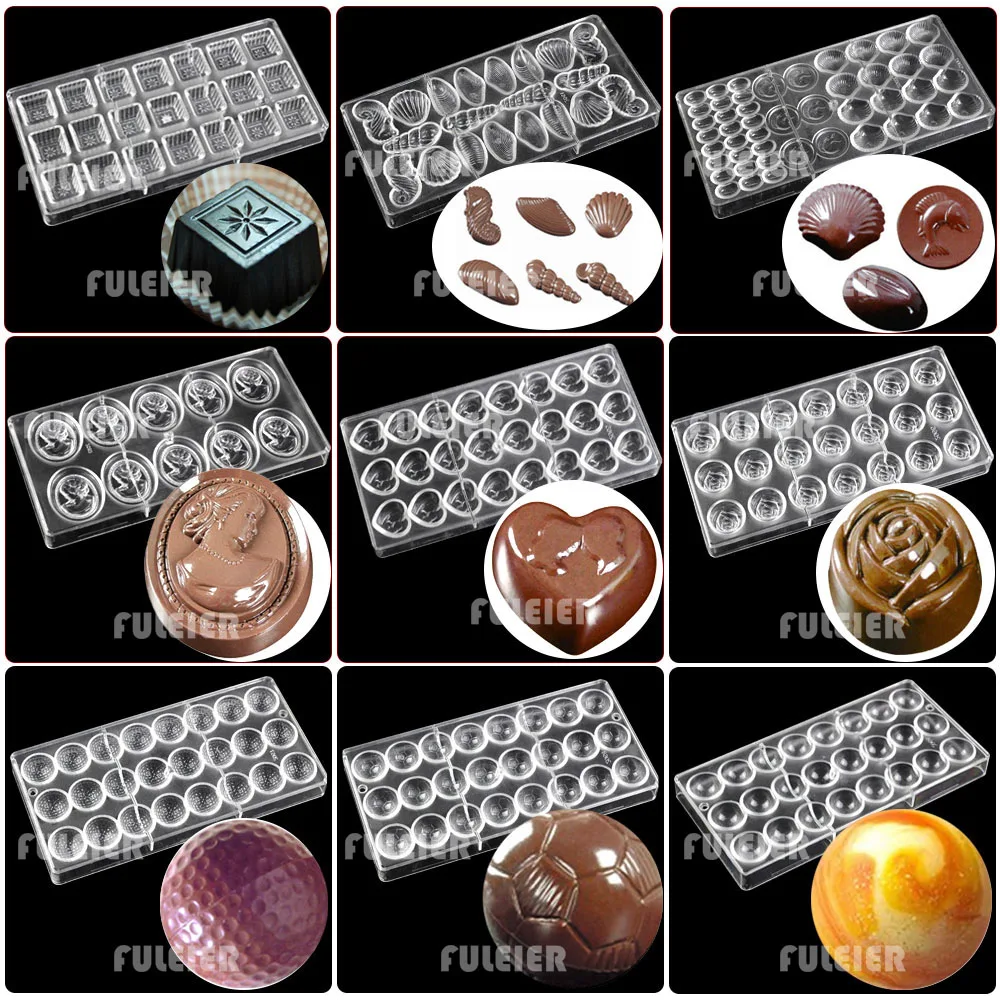 Polycarbonate Chocolate Mold Baking Confectionery Tools For Cake Decoration Pastry Baking Chocolate Candy Mold Bakeware Pan