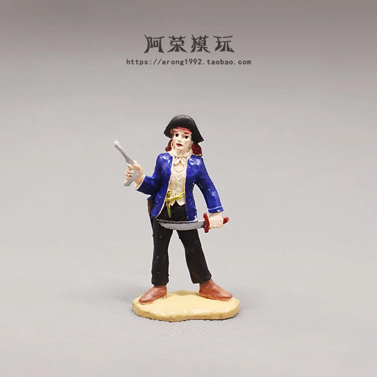 The Caribbean Pirates Anime Figure Miniature Accessory Pirate Ship Captain Artillery Gunner Action Figure Figurine Model Toys