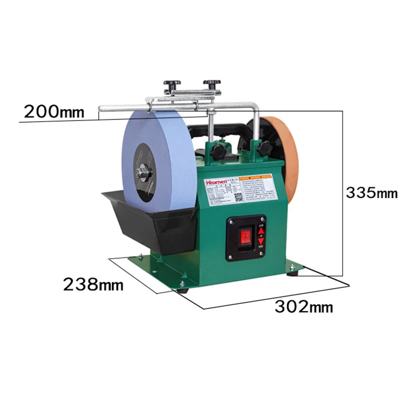 H8101 10นิ้วบวกและลบสีขาว Fused Alumina Sharpener ต่ำขัดขัดเครื่องเดสก์ท็อปเครื่องบด