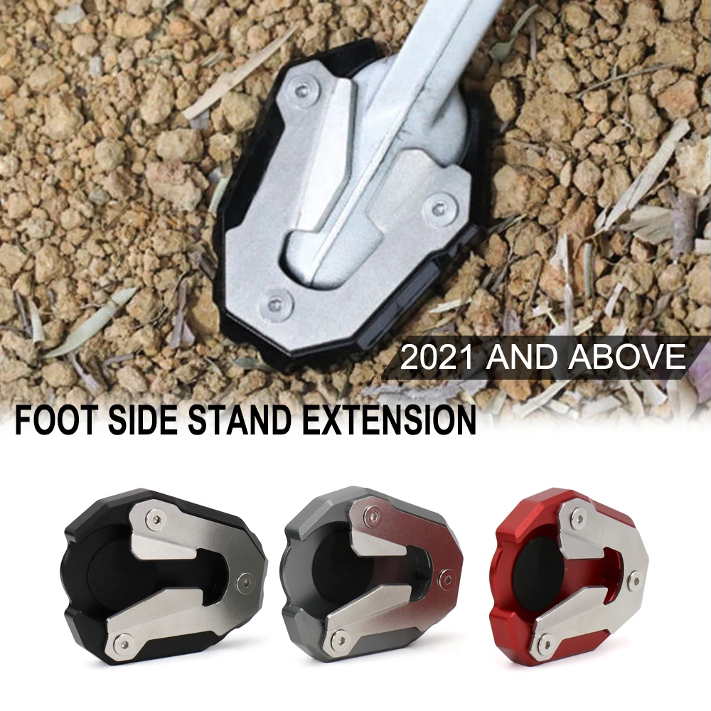 2021- New Motorcycle Accessories For Tiger 900 Rally PRO 2021- Foot Enlarger Stand Extension Plate Side Foot Kickstand