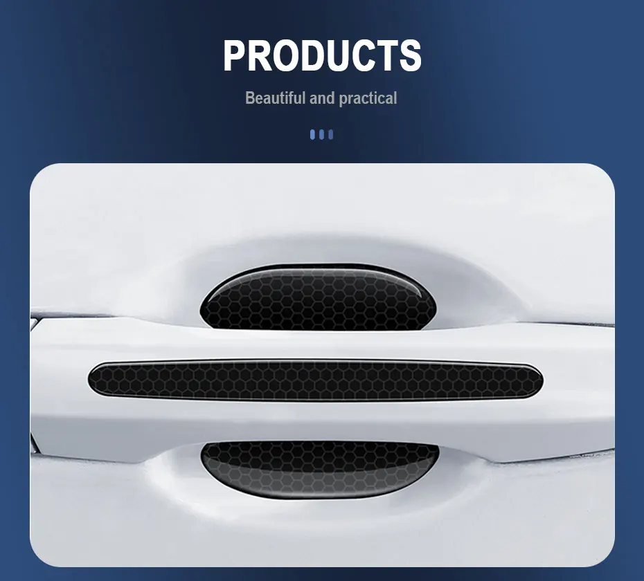 SEAMETAL Auto Türgriff Schutz Streifen Auto Tür Schüssel Schutz Aufkleber Universal Tür Schüssel Film Anti Scratch Zubehör – Detail 9