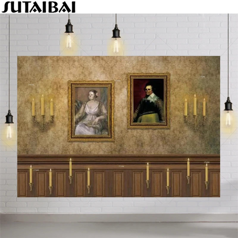 写真の背景,壁の装飾,ポートレート写真,三脚用のヨーロッパスタイルのヴィンテージ装飾