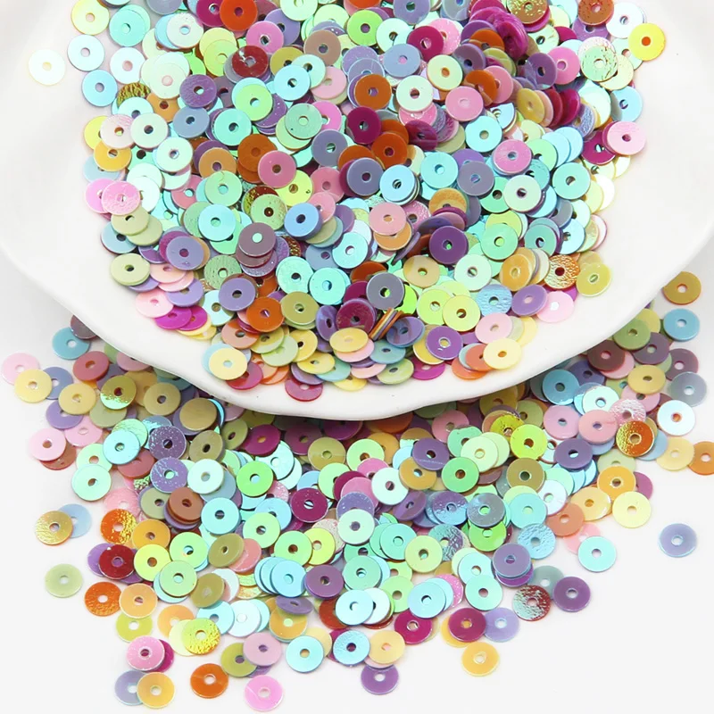 4mm Sequin Flat Round PVC Loose Sequins Paillettes Wedding Craft Housewear Furnishings Sew Lentejuelas DIY Accessory 2000pcs