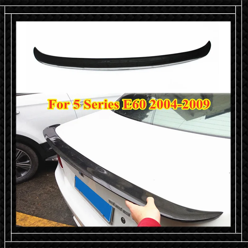 

Car Accessories For B-M-W Real Carbon Fiber Car Rear Spoiler For 5 Series E60 2004-2009 AC /M5 Style Trunk Lip wing Body kits