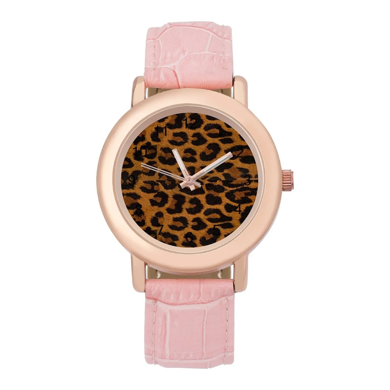 Reloj de cuarzo con estampado de piel de Animal para mujer, pulsera informal de acero para gimnasio, de buena calidad