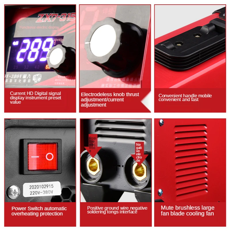 ZX7-315CS electric welding machine household industrial grade high-power portable multi-function spot welding machine multi-boar