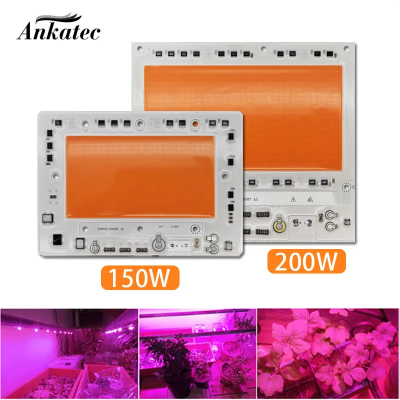 150w, 200W ,LED Grow , led cob full spectrum, COB CHIP, AC220V, Light module,indoor led full spectrum 380-840NM，free shipping,