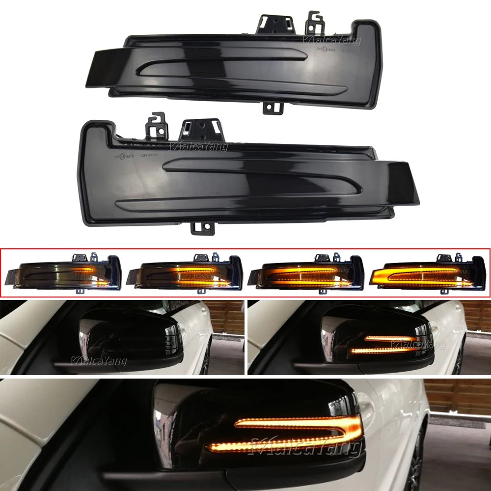 Dynamic Turn Signal Rearview Mirror Indicator Blinker Light For Mercedes Benz A B C E S CLA CLS GLA GLK Class W176 W204 W221