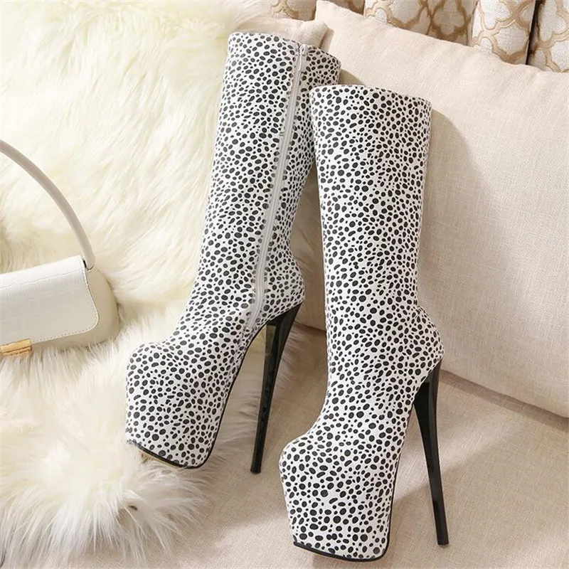 2022 new women's boots fashion net red ladies mid-tube boots high quality sexy 19cm stiletto heels 5-18 19