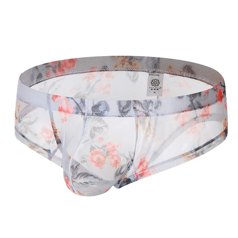 Sexy Men Boxers Bohemian Style European Perspective Comfortable Printing Small Boxer Shorts Pants U-shaped Bag Men's Underwear