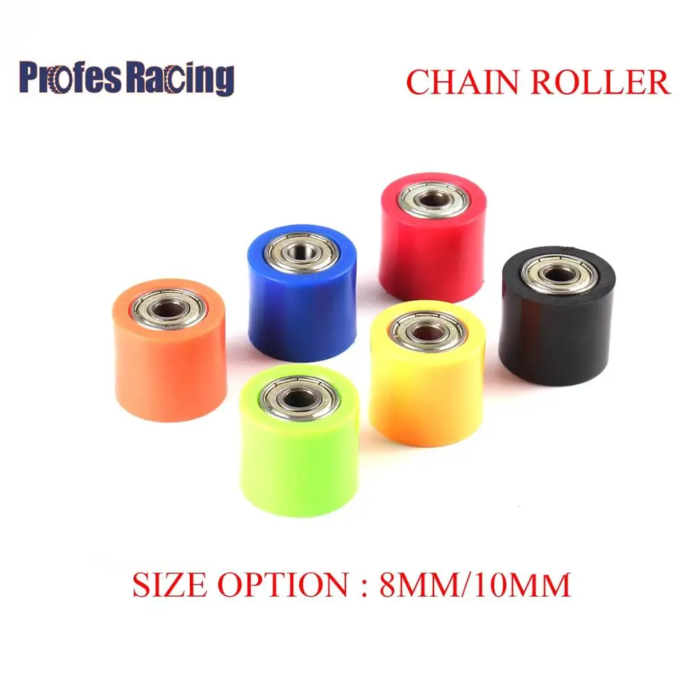 

Chain Roller Plastic Metal 8MM 10MM Pulley Slider Tensioner Wheel Guide For Pit Dirt Mini Bike Atv Differ Color 28mm x 32mm