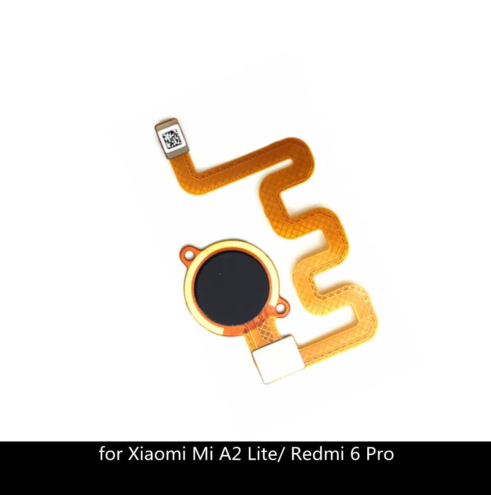 For Redmi 6 pro Fingerprint Ribbon Identification Sensor Home Menu Button Flex Cable For Xiaomi mi A2 lite Replacement Parts