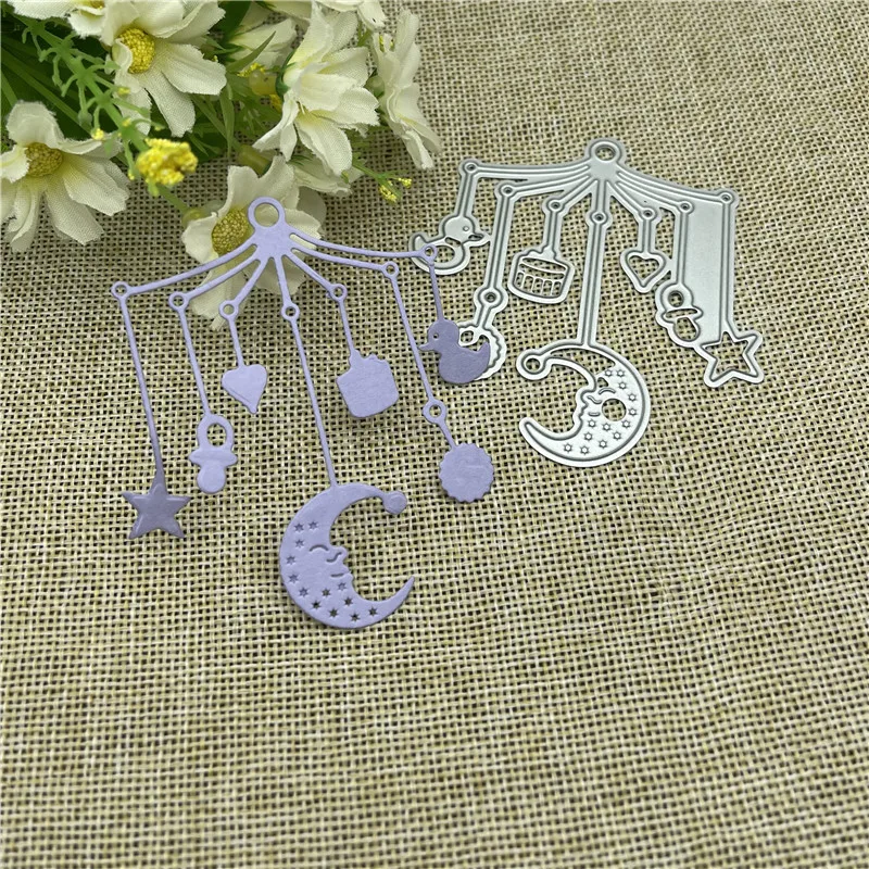 Baby rattle Bed Bell  Metal Cutting die keychain shaker Heart Paper Key Chain Scrapbook Paper Craft Card Punch Art Knife Cutter