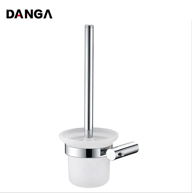 

Toilet Cup Set Bathroom Toilet Brush Cleaning Brush Holder Frosted Glass Cup Wall Mounted Storage Rack Bathroom Accessories