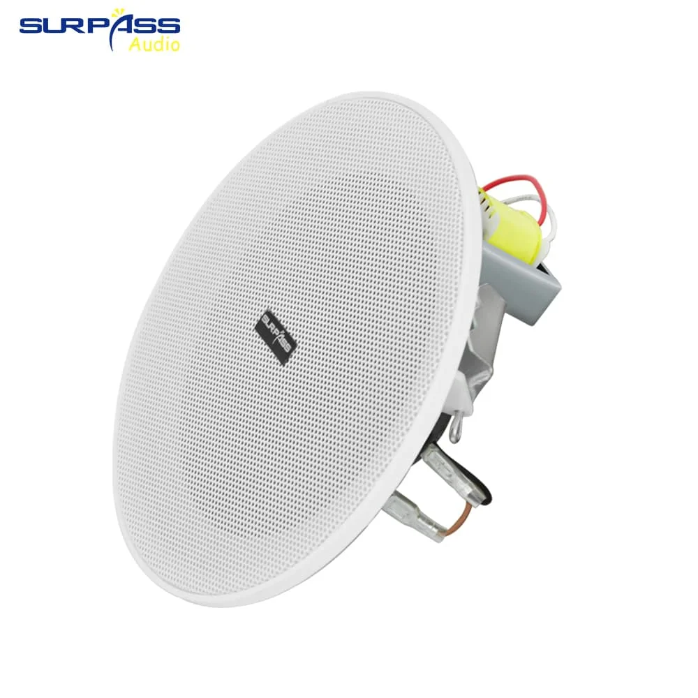 Public Address System Ceiling Speaker 6W@100V 3W@70V Audio Stereo MusicLoudspeakers Suitable for Home Theater Cafe Shop School