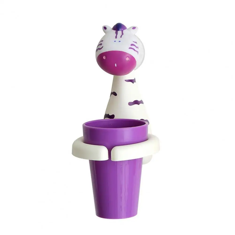 

Giraffe Toothbrush Cup Creative Space-Saving PP Wall Suction Baby Toothpaste Holder Tooth-brushing Cups Holder Kid Accessories