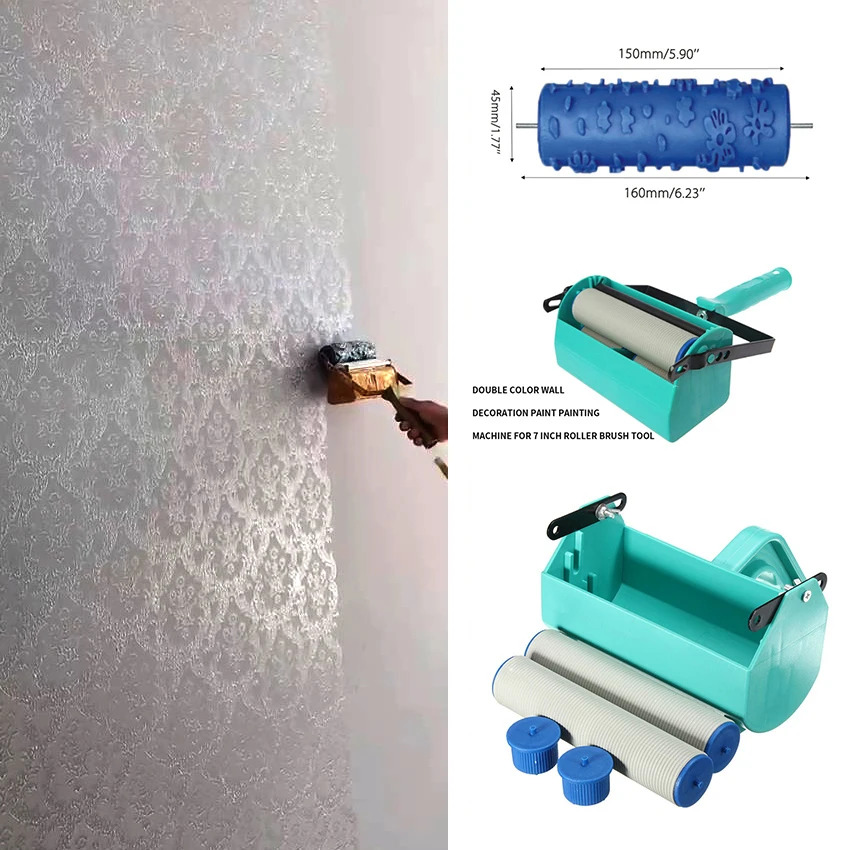 5 Inch Wall Decoration Paint Painting Machine Roller Brush Tool Sets 3D Pattern Wallpaper Room Decoration Painting Tools