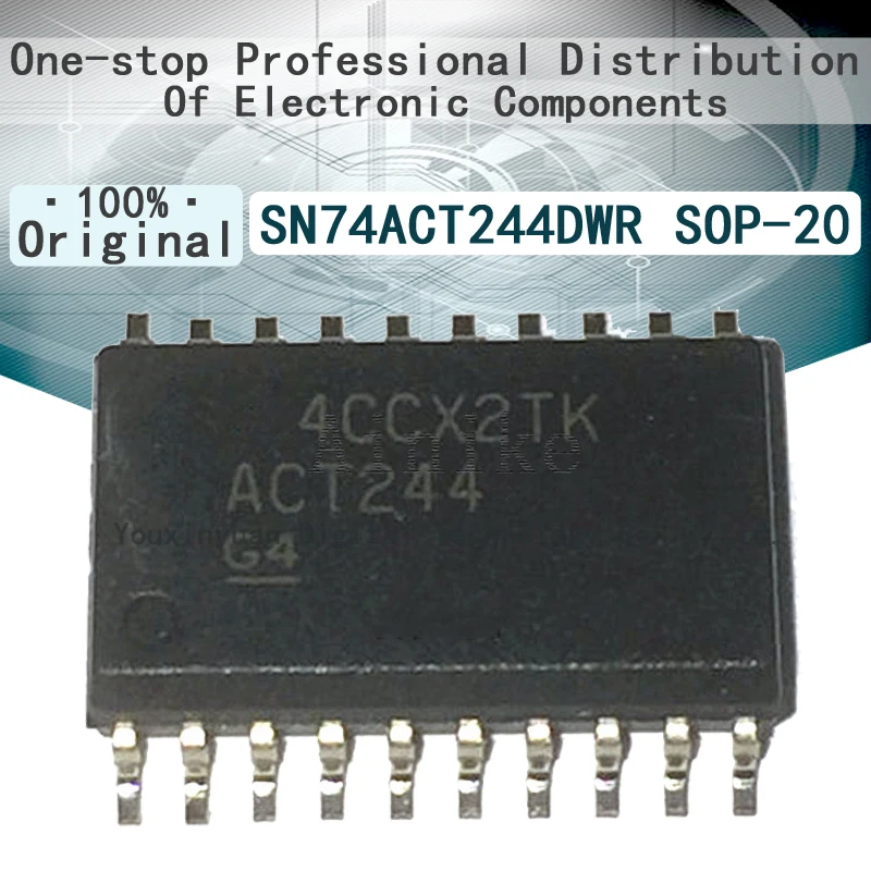 

10 шт., новые оригинальные цифры SN74ACT244DWR 74ACT244 ACT244 74ACT244SCX SOP-20 7,2 мм