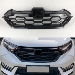 Black Front Racing Grille For Honda CRV 2017 2018 2019 Bumper Hood Upper Lower Mesh Chrome Grill Car accessories Car Styling