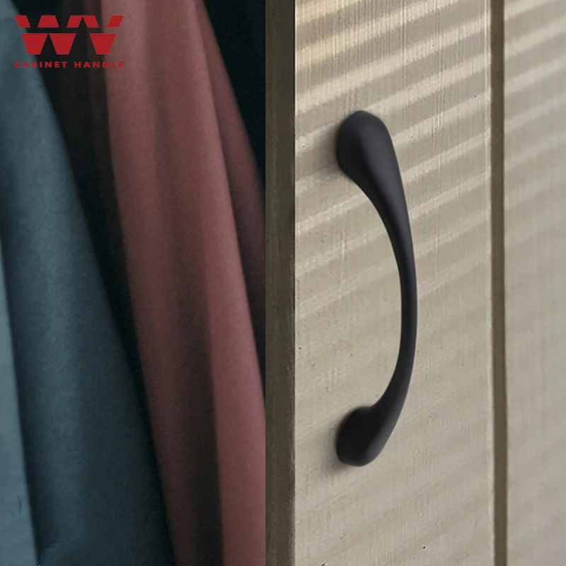 WV Silver Matte Black Kitchen Cabinet Storage Closet Door Furniture Handles Dressers Drawer Simple Knobs Shoe Wine Pulls Hardwar