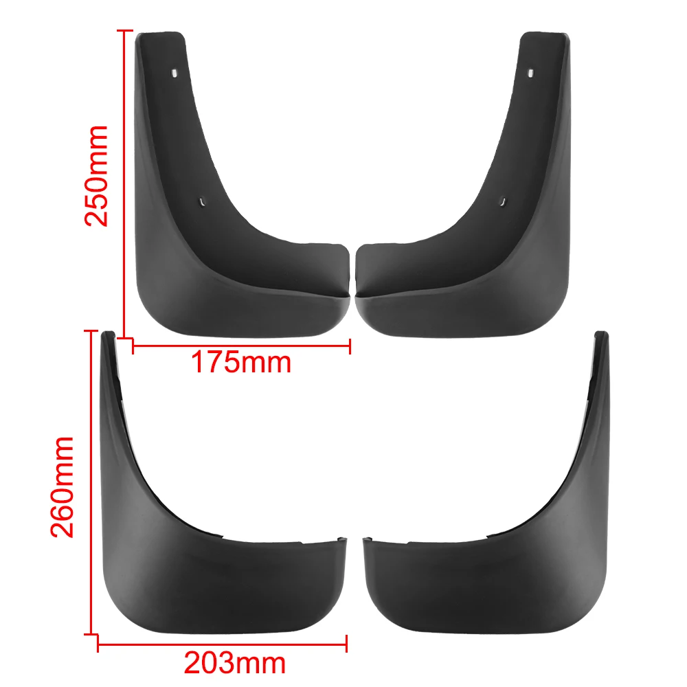 บังโคลนหน้ารถยนต์4ชิ้น/เซ็ต, สำหรับ VW Touran Caddy บังโคลนอุปกรณ์เสริมรถยนต์แต่งทรงผมด้านหน้าด้านหลัง