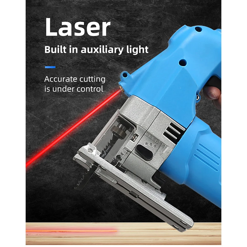 Laser Jig Saw Woodworking Tools Mini Cutting Machine 6 Variable Speed jig saw electric Power Tool reciprocating saw