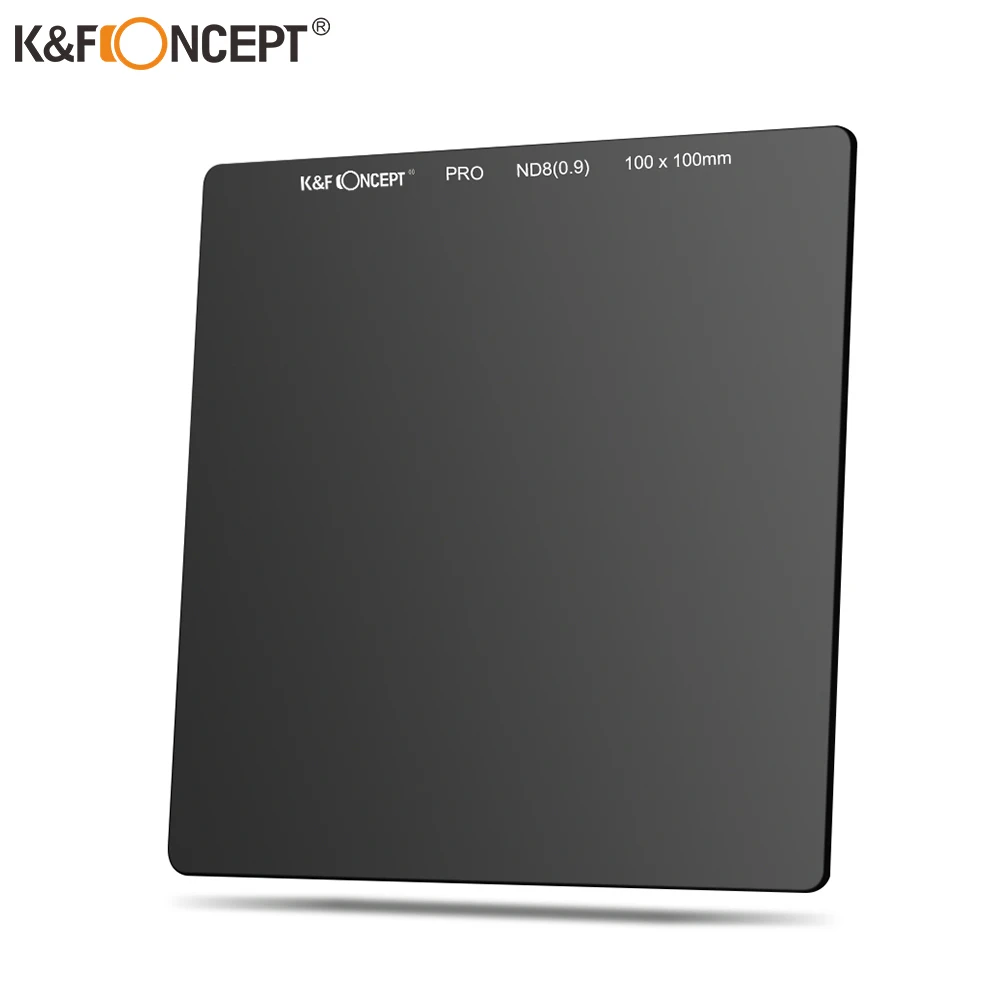 

K&F Concept 100*100mm ND8 (0.9/3) Neutral Density Gray Square Filter Optical Glass Full Color Waterproof Anti-Reflection Coating