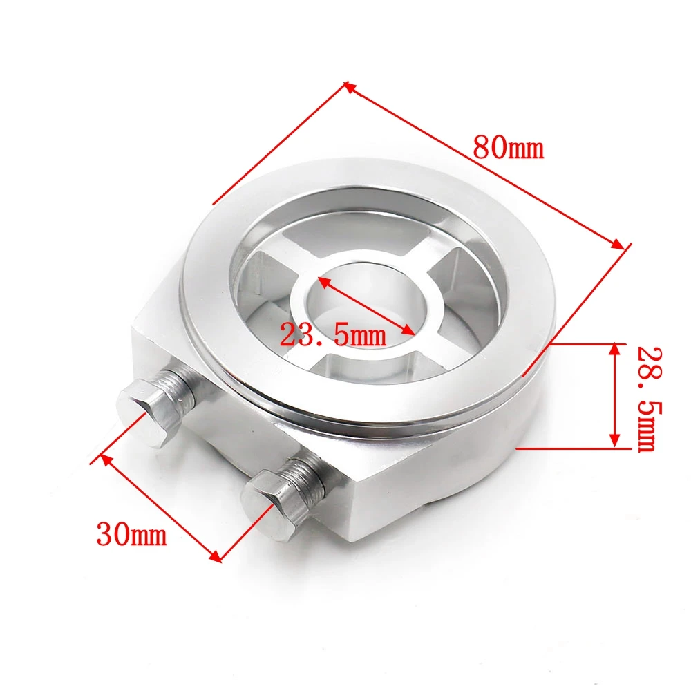 Universal M20*1.5 and 3/4-16 Oil Filter Cooler Oil Adapter Car Meter Aluminum Sandwich Plate Adapter