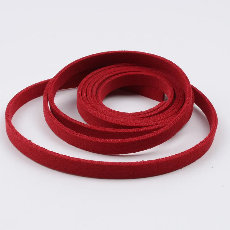 5mm 6Meter Matte Leather Velvet Ribbon DIY Gift Scrapbook Wedding Decoration Handmade Cords String Lace Accessories 1meter/color