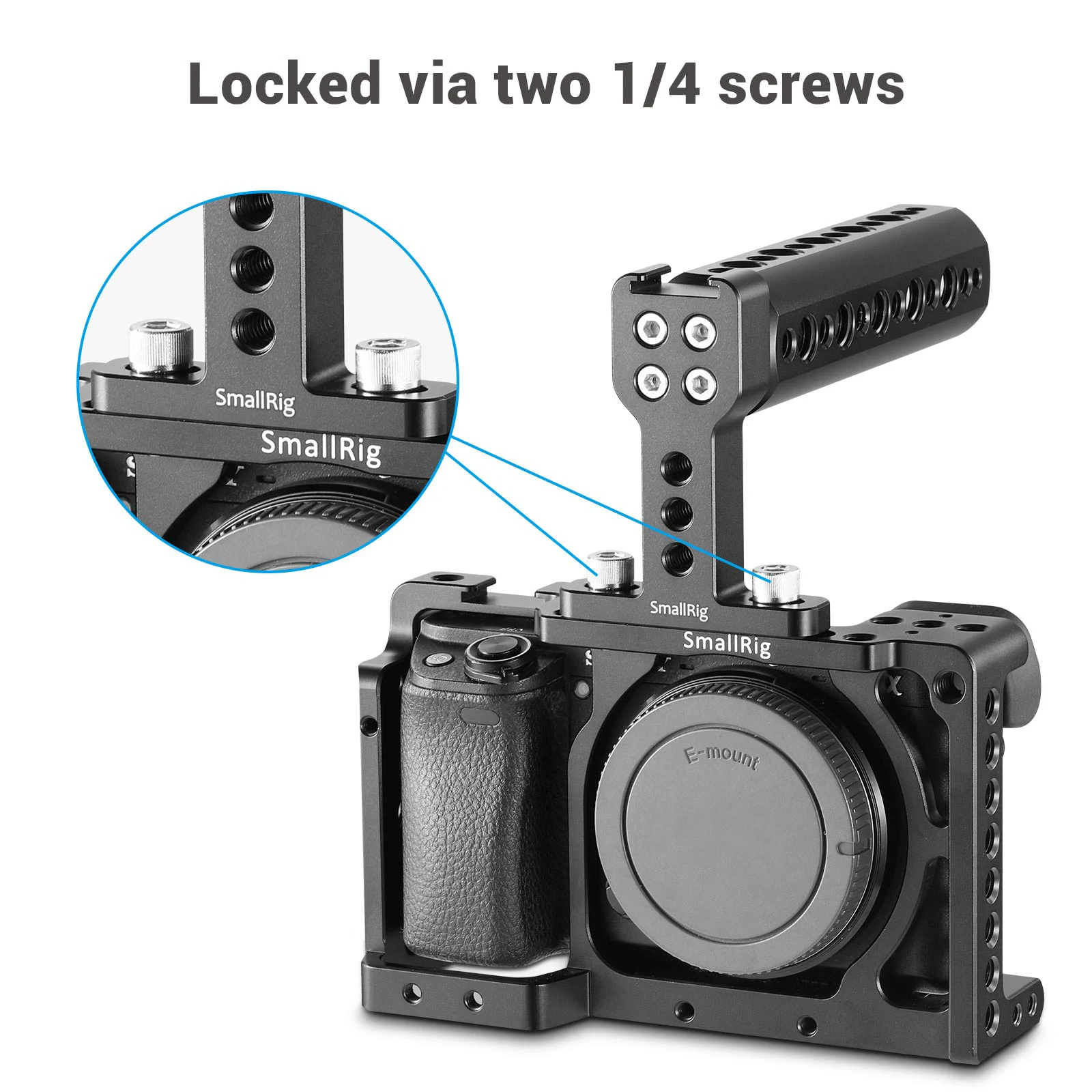 SmallRig – poignée supérieure de caméra avec chaussure froide DSLR, plate-forme pour A6500 A73 A7III Z6, Cage de caméra fonctionnelle, prise en main