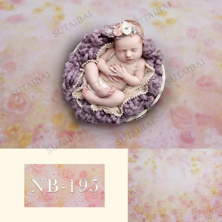 Fondo Vintage de flores para fotografía de recién nacido, retrato artístico de maternidad para niña, utilería de estudio de fotografía