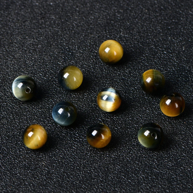 4A Natural Dream Tiger Eye Stone Eagle Eye Quartz Crystal Single Bead DIY Jewelry Making