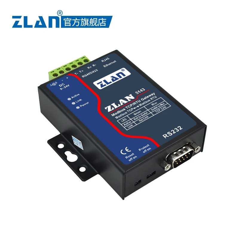 Gateway Modbus 485 a Server seriale-Ethernet trasferimenti ModbusRTU e ModbusTCP tra ZLAN5143
