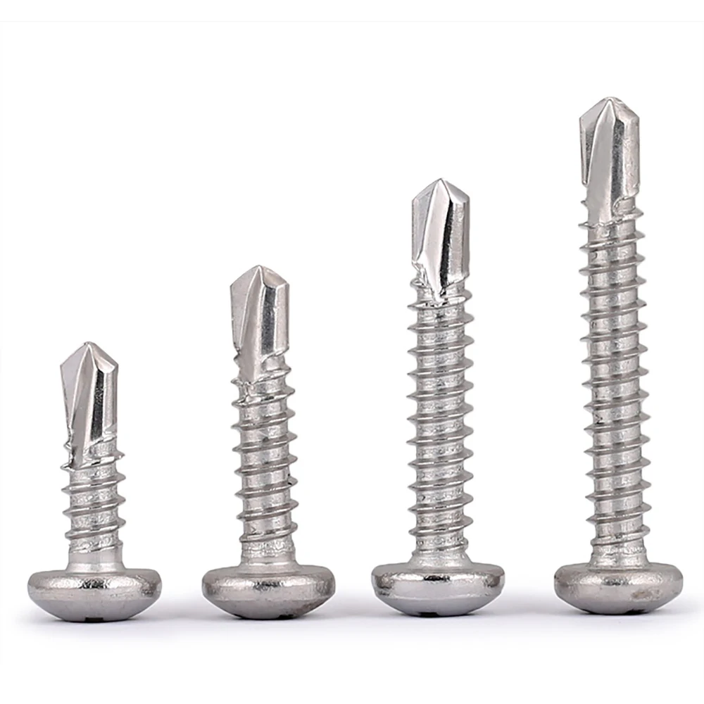 M3.9 M4.2 M4.8 M5.5 SUS304 Stainless Steel Phillips Cross Recessed Pan Head Self-Drilling Tapping Screws