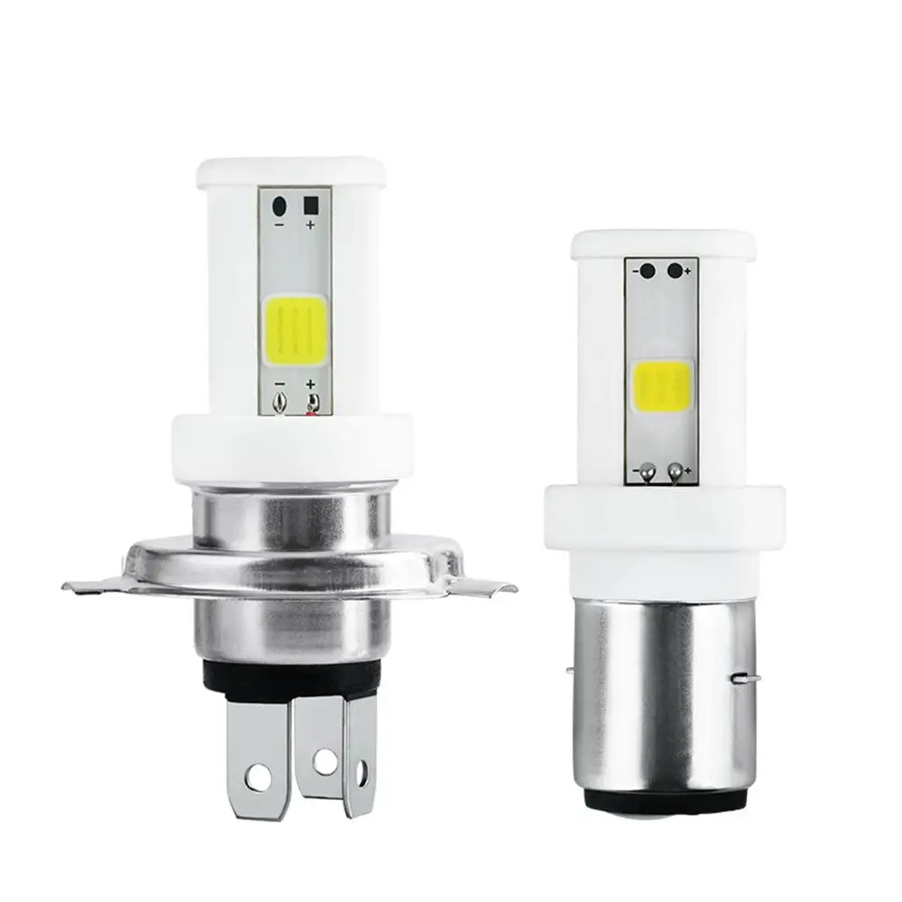 Motorcycle LED headlamp bright high and low beam cob LED headlamp ceramic lamp double claw S2 electric vehicle