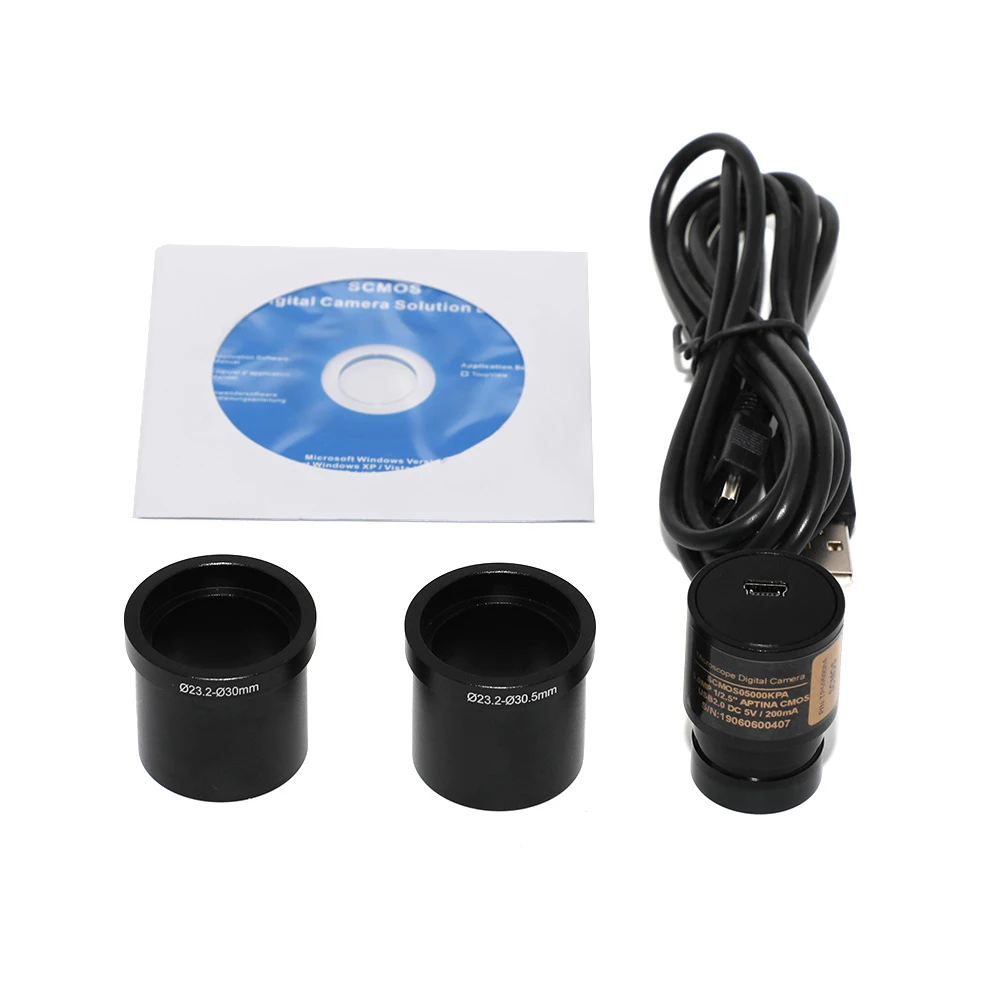 0.92M 25fps Digital Microscope Eyepiece Camera with 23.2mm to 30mm 30.5mm Adapter SCMOS00920KPA