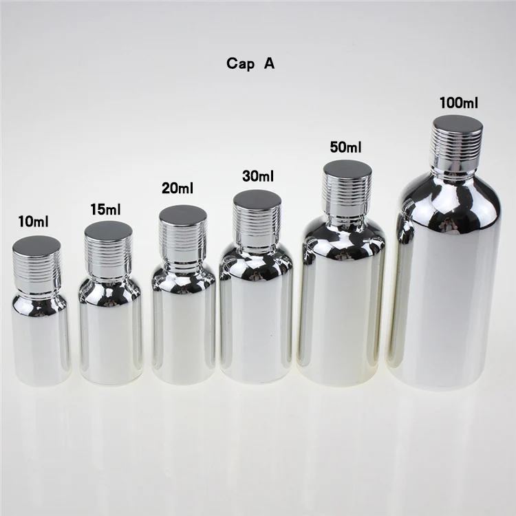 

Empty 20ml Glass Silver/Gold Skincare Packaging with Screw Cap