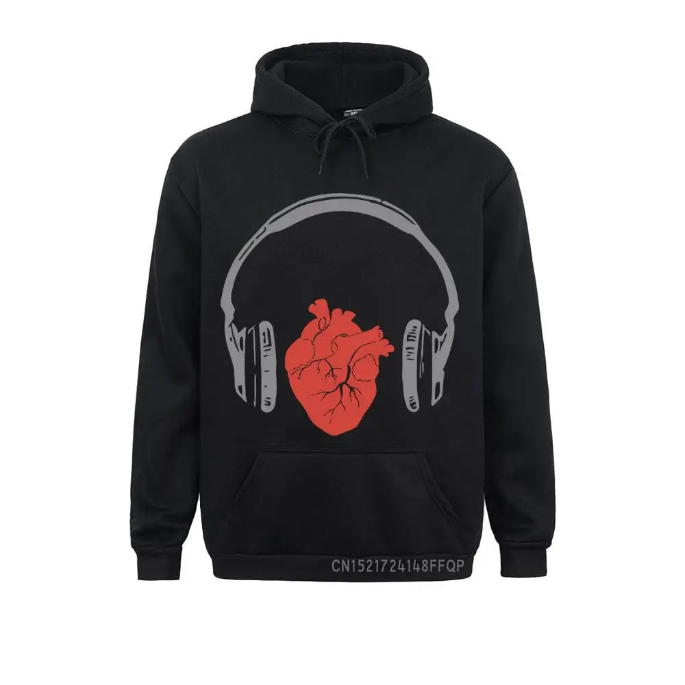 Listen To Your Heart Print Sweatshirt Fashion Casual Fitness Cool Pocket Men's Pullover Harajuku Hoodies Men Clothing