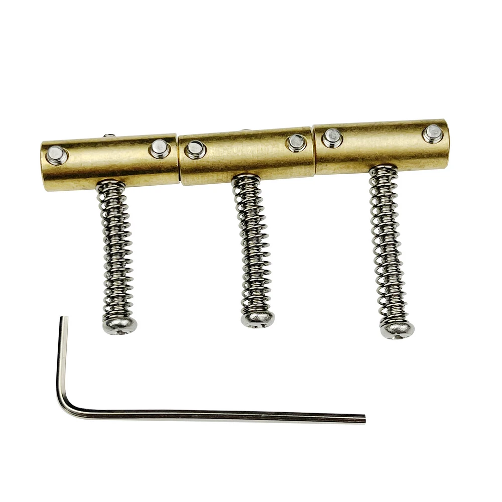 Wilkinson WTB 54mm Vintage-style Compensated Brass Bridge Saddles for TL Electric Guitar Bridge (Set of 3)