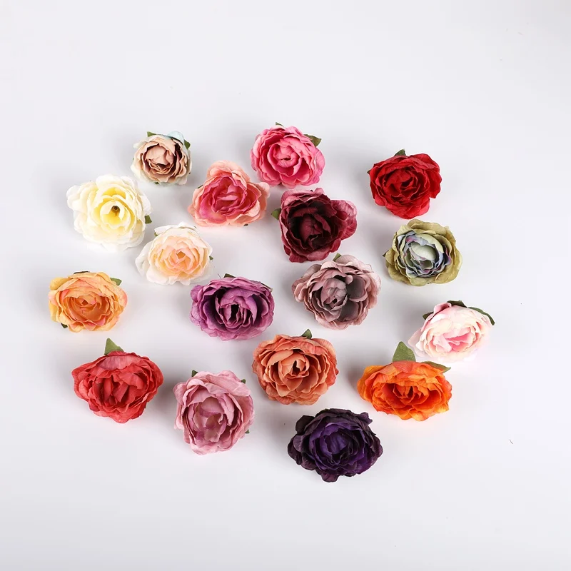 

10 Pieces Wedding Bridal Accessories Clearance Fake Roses Decorative Flowers Wall Home Decoration Accessories Artificial Flowers