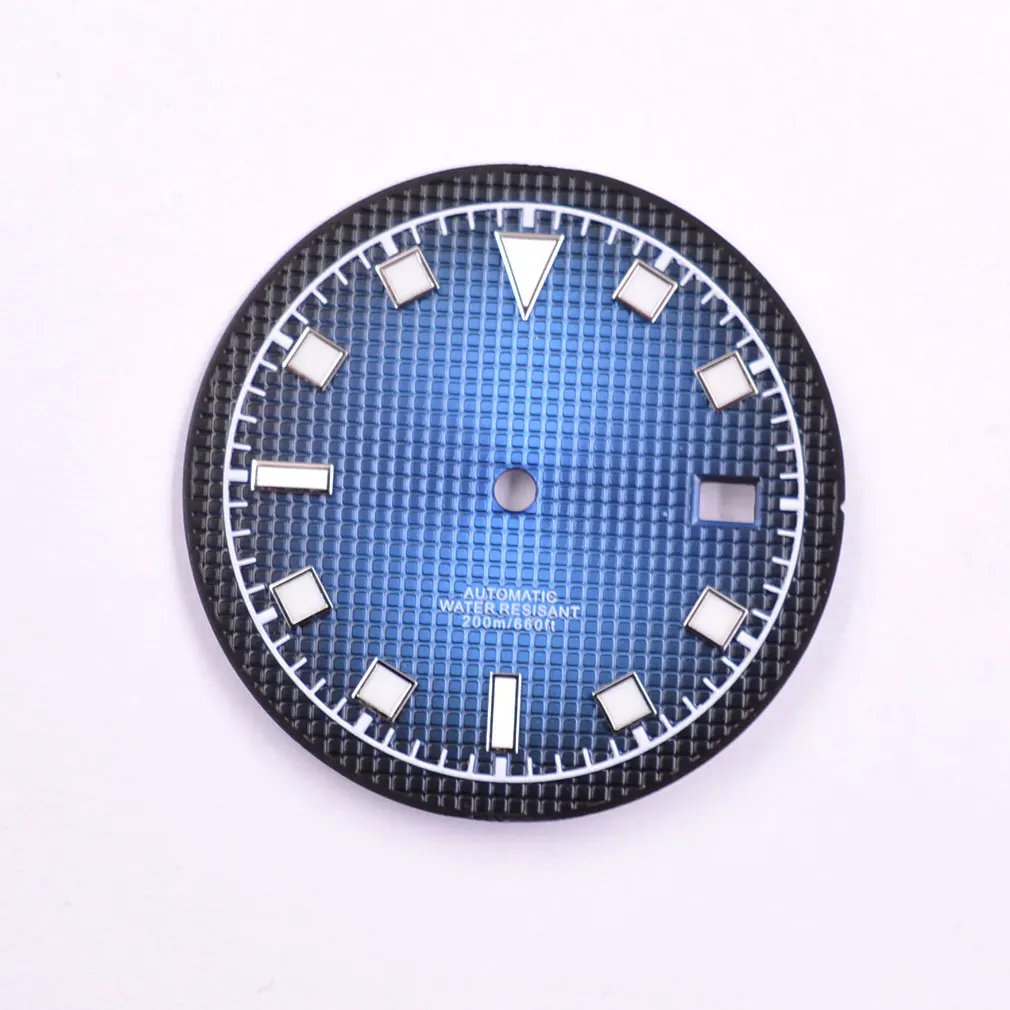 NEW 33.5mm Sterile Luminous Watch dial Fits NH35 NH35A NH36 NH36A Movement Green/Blue/Black Dial