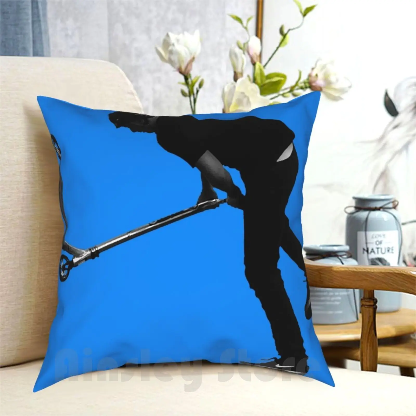 Tailwhipping-Stunt Scooter Move Pillow Case Printed Home Soft Throw Pillow Stunt Scooter Trick Scooter Kick Scooter