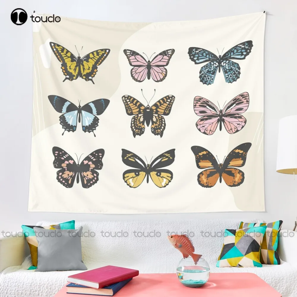 Butterfly Sticker Pack Tapestry Tapestry Wall Hanging For Living Room Bedroom Dorm Room Home Decor Printed Tapestry